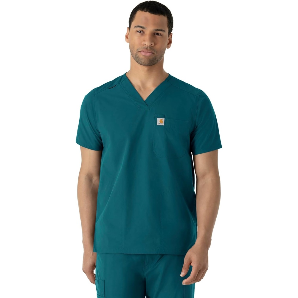 image:imageCarhartt Scrubs C16113 Force Modern Fit VNeck TopCaribbean Blue