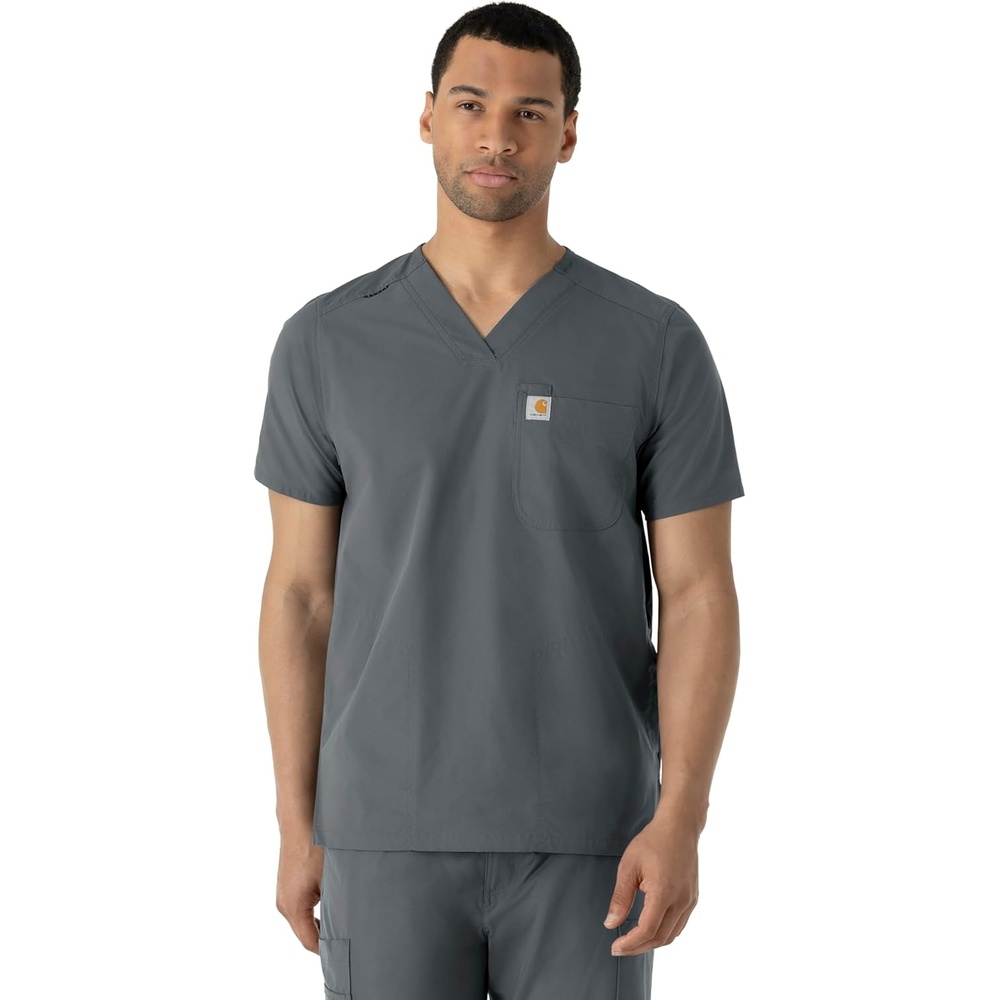 image:imageCarhartt Scrubs C16113 Force Modern Fit VNeck TopPewter