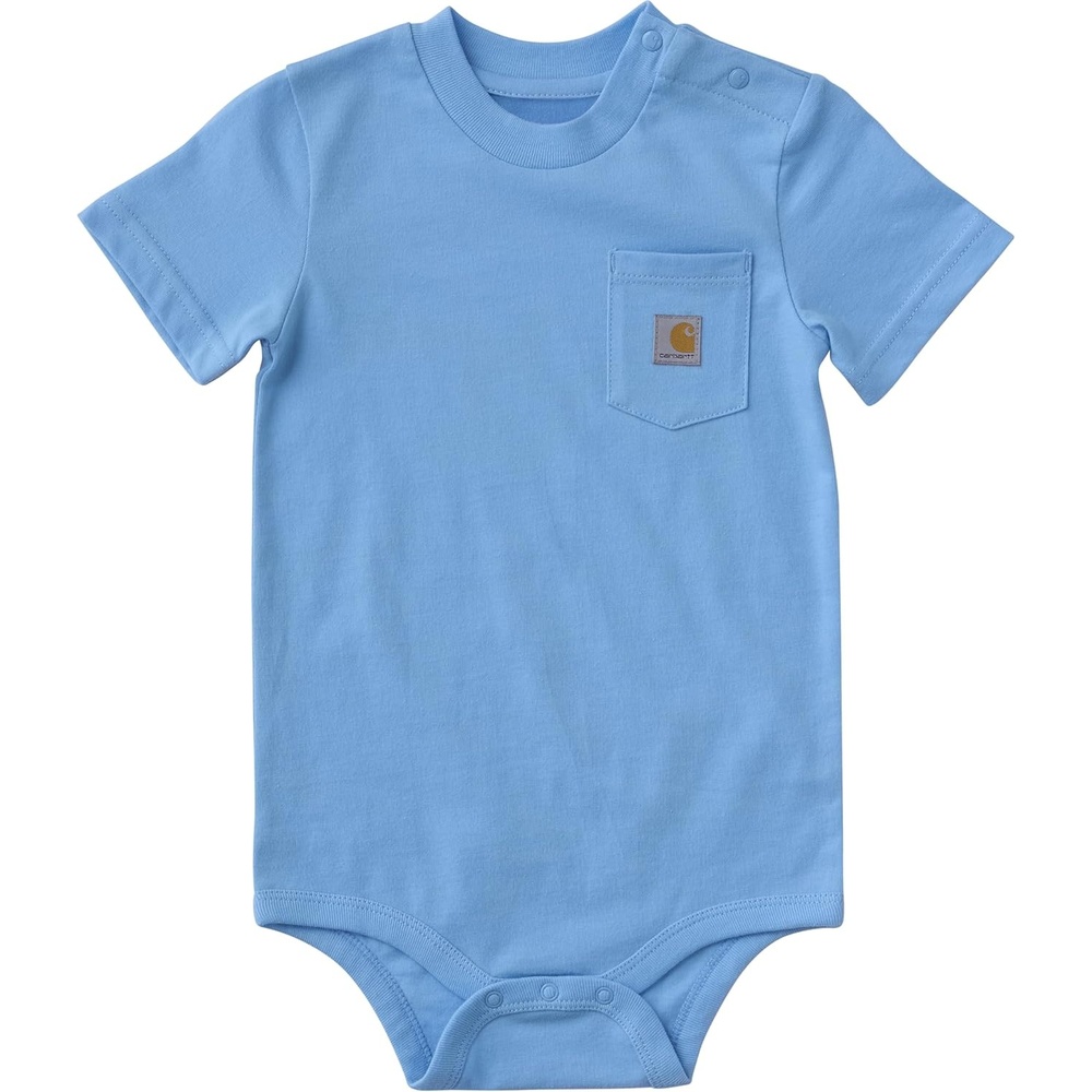 image:imageCarhartt Unisex Baby Shortsleeve Bodysuit Pocket TshirtBaltic Sea