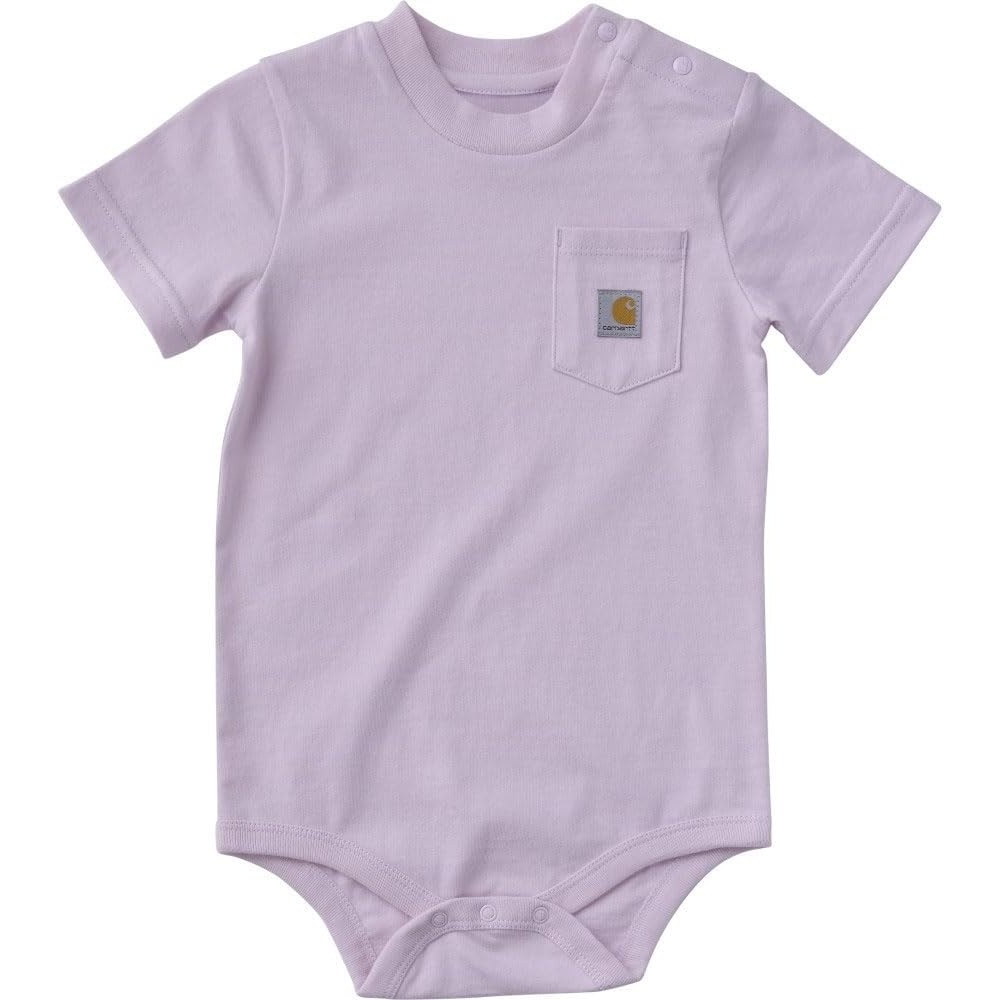 image:imageCarhartt Unisex Baby Shortsleeve Bodysuit Pocket TshirtLilac Snow