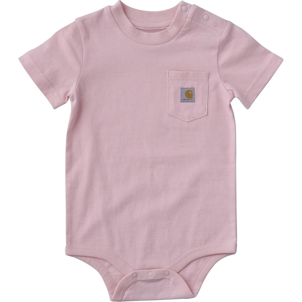 image:imageCarhartt Unisex Baby Shortsleeve Bodysuit Pocket TshirtRose Quartz