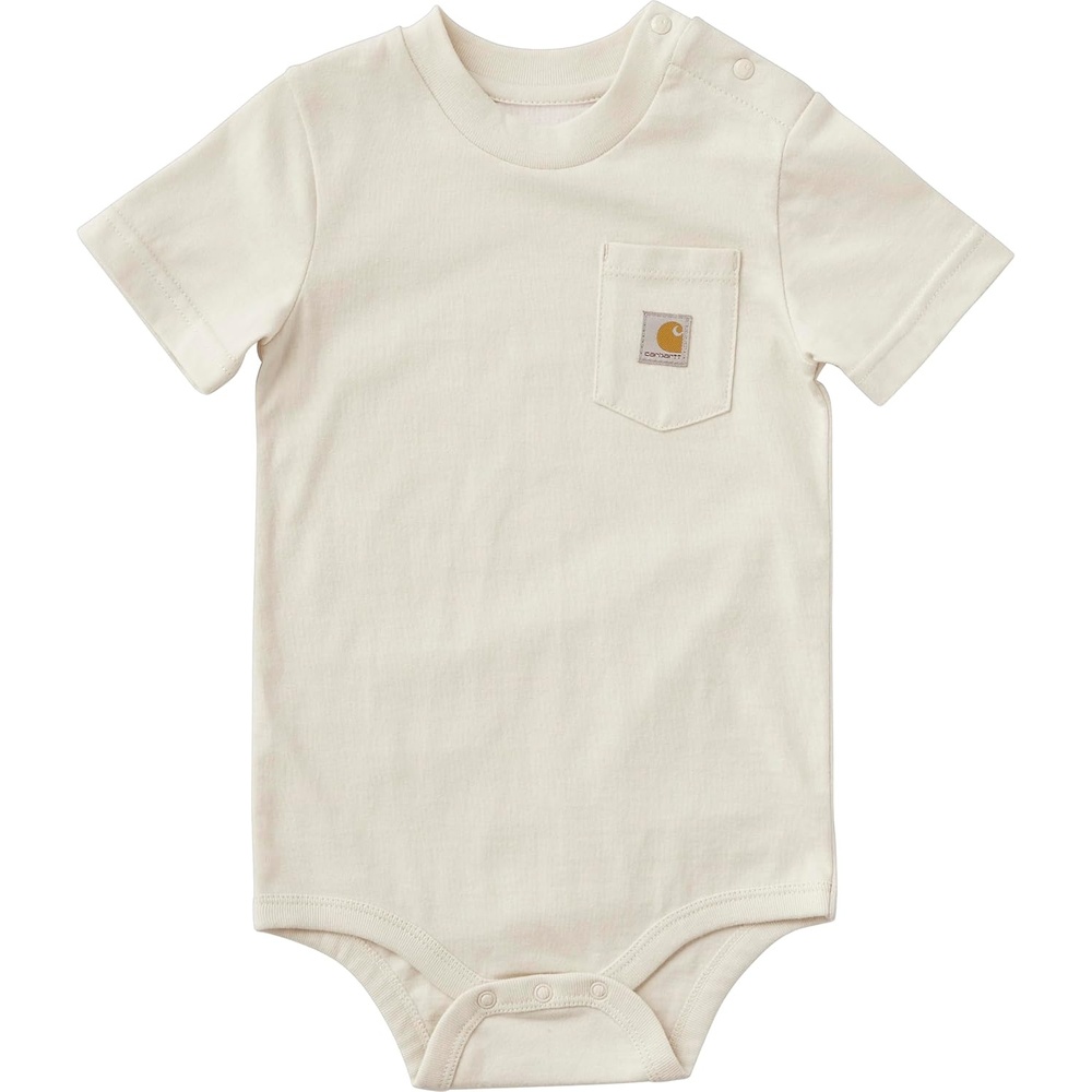 image:imageCarhartt Unisex Baby Shortsleeve Bodysuit Pocket TshirtTurtledove