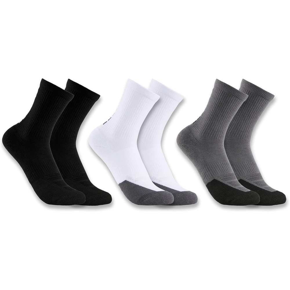 image:imageCarhartt Unisex Force Midweight Logo Crew Sock 3 PackAssorted 01