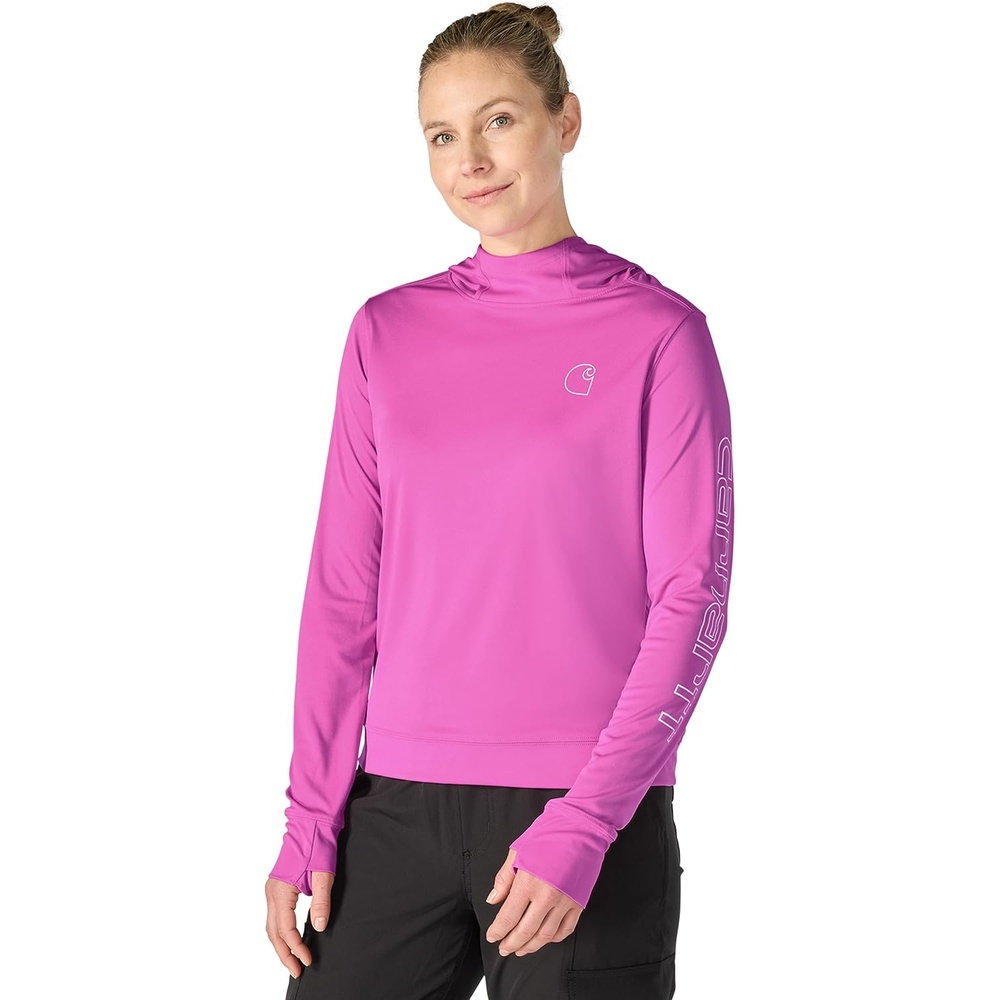 image:imageCarhartt Womens 106236 Womens Force Sun Defender Lightweight LongSlElectric Fuchsia
