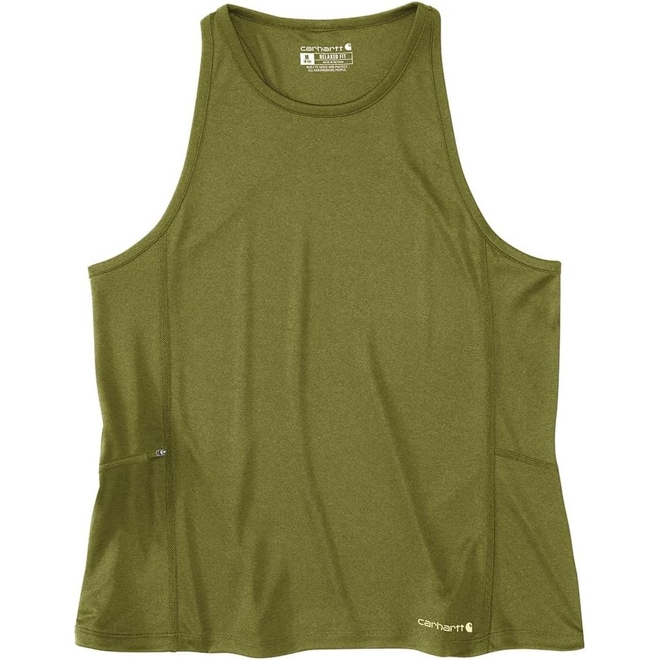 image:imageCarhartt Womens 106828 Womens Force Relaxed Fit TankDill Heather