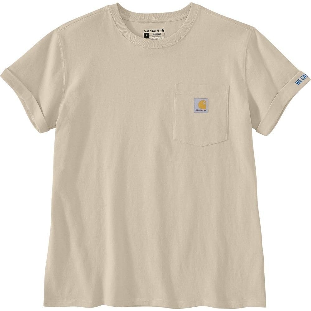 image:imageCarhartt Womens 106903 Womens Loose Fit Heavyweight ShortSleeve Love of LaboOat Milk