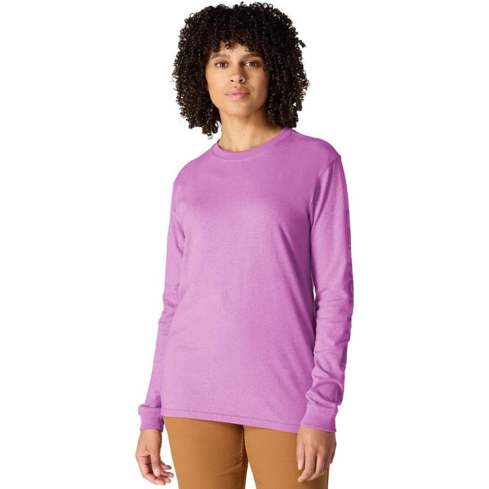 image:imageCarhartt Womens Dearborn Loose LS Logo TShirtCherry Bloom