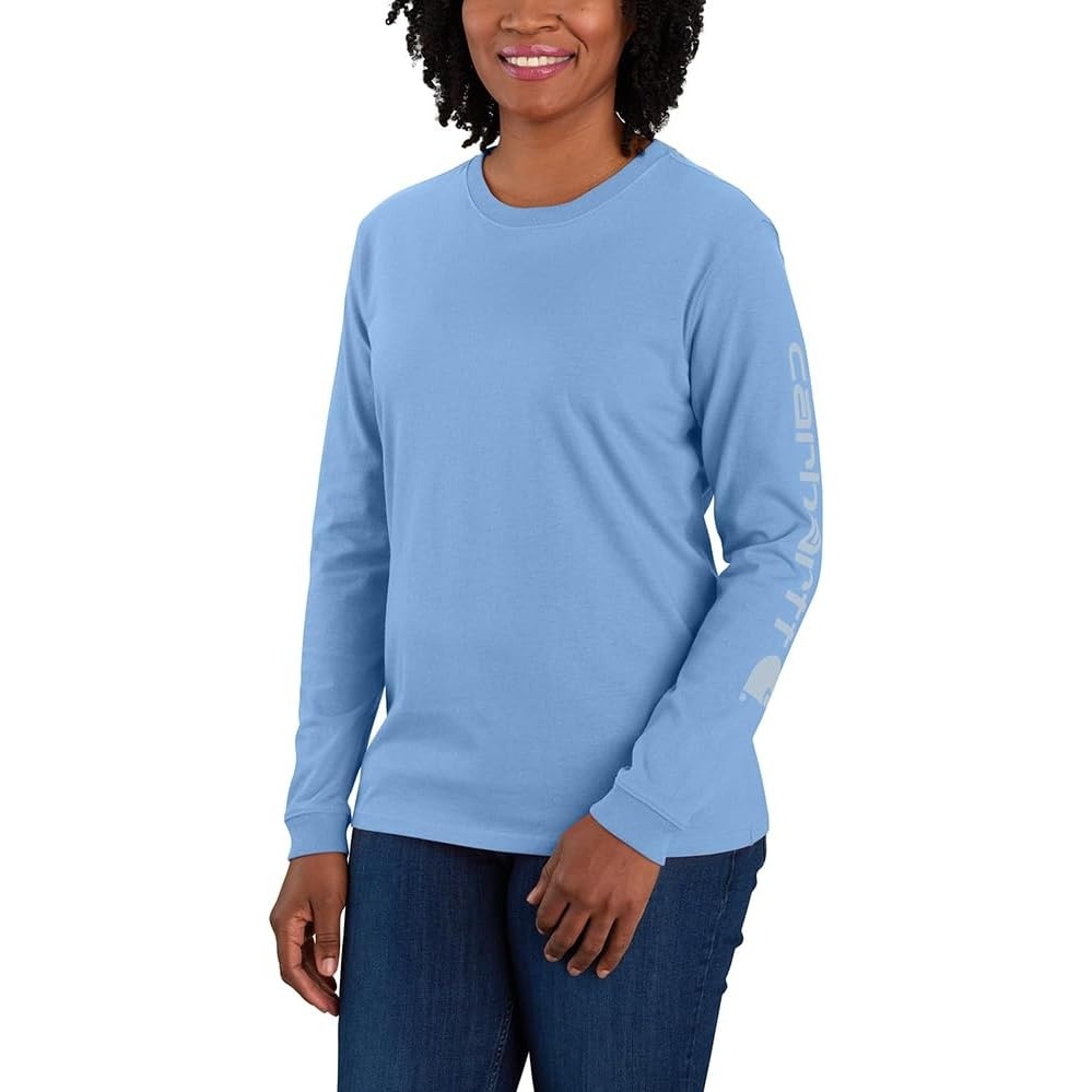 image:imageCarhartt Womens Dearborn Loose LS Logo TShirtSkystone