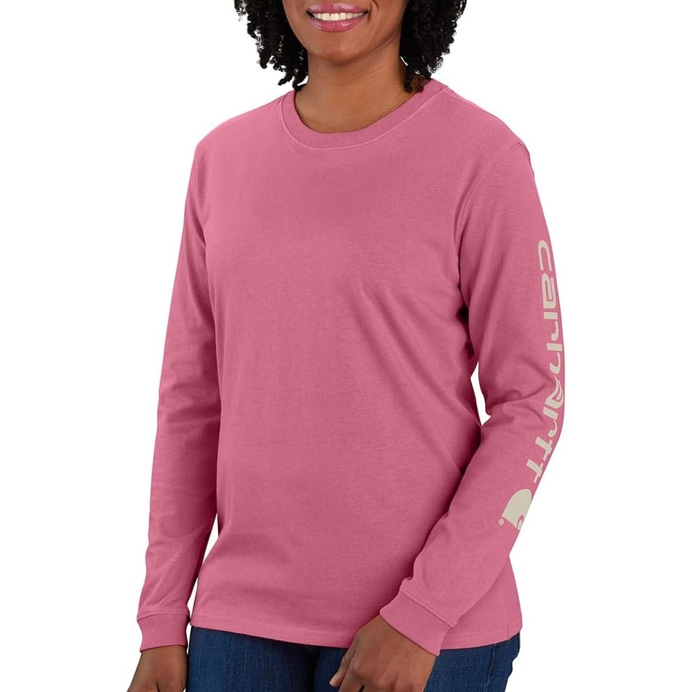 image:imageCarhartt Womens Dearborn Loose LS Logo TShirtWoodrose
