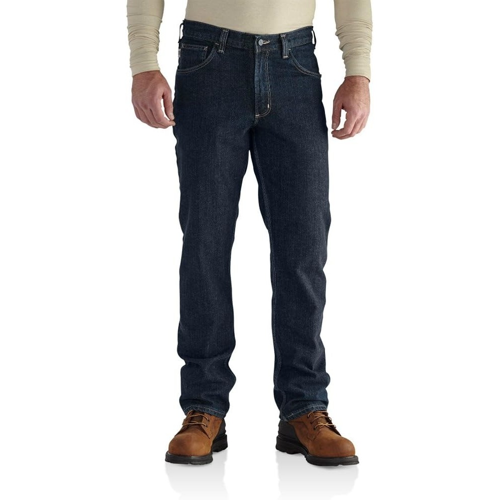 image:imageCarhartt Womens FlameResistant Rugged Flex Original Fit JeanDeep Indigo Wash