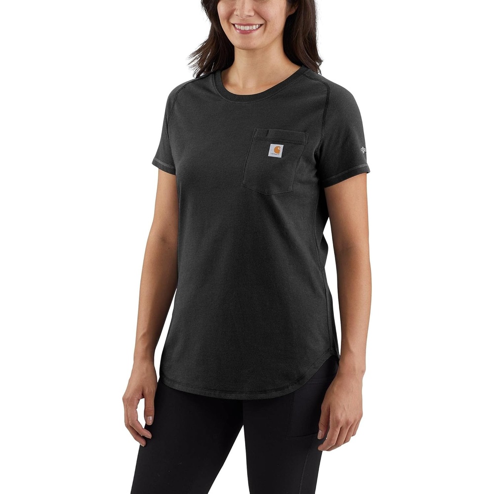 image:imageCarhartt Womens Force Relaxed Fit Midweight Pocket TShirt 105415Black Closeout