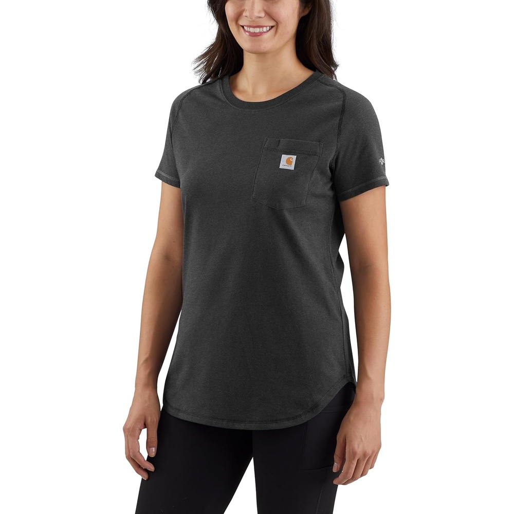image:imageCarhartt Womens Force Relaxed Fit Midweight Pocket TShirt 105415Carbon Heather