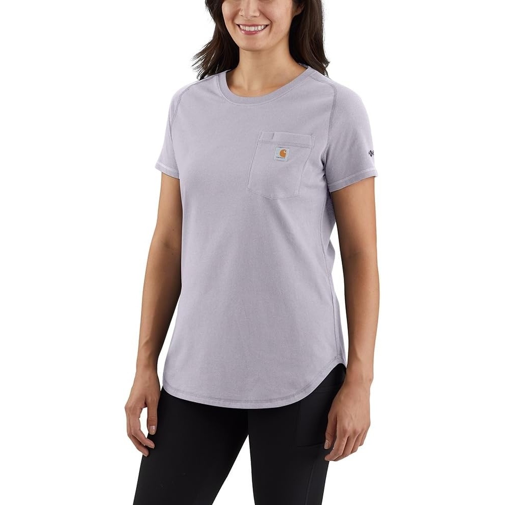 image:imageCarhartt Womens Force Relaxed Fit Midweight Pocket TShirt 105415Lilac Haze