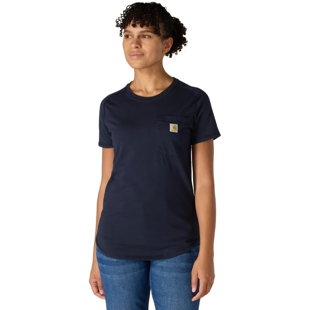 image:imageCarhartt Womens Force Relaxed Fit Midweight Pocket TShirt 105415Navy