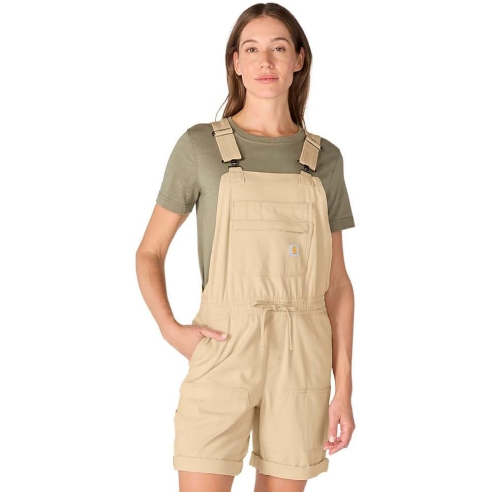 image:imageCarhartt Womens Force Ripstop ShortallClassic Beige