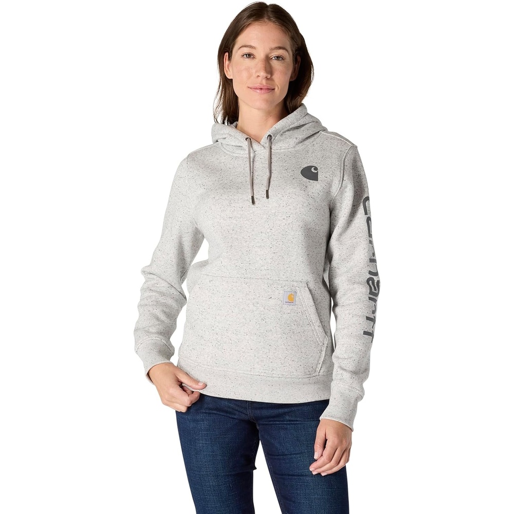 image:imageCarhartt Womens Iconic Clarksburg Logo SweatshirtAsphalt Heather Nep