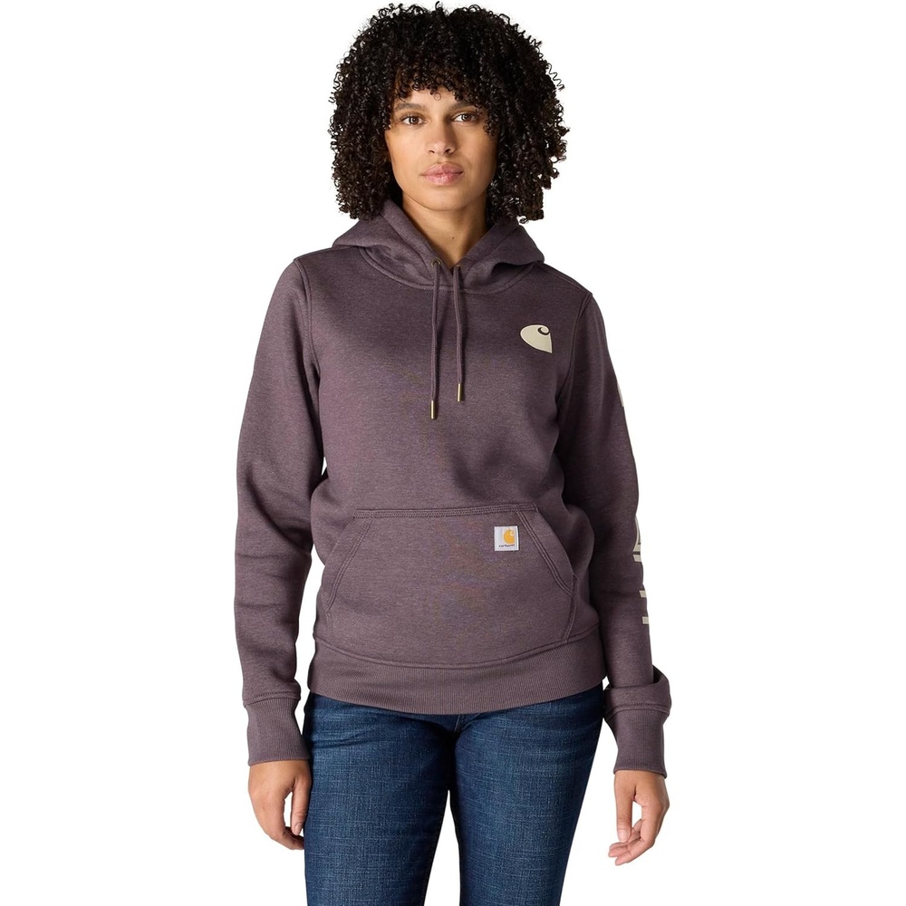 image:imageCarhartt Womens Iconic Clarksburg Logo SweatshirtBlackberry Heather