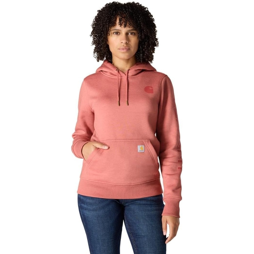 image:imageCarhartt Womens Iconic Clarksburg Logo SweatshirtDusty Cedar Heather