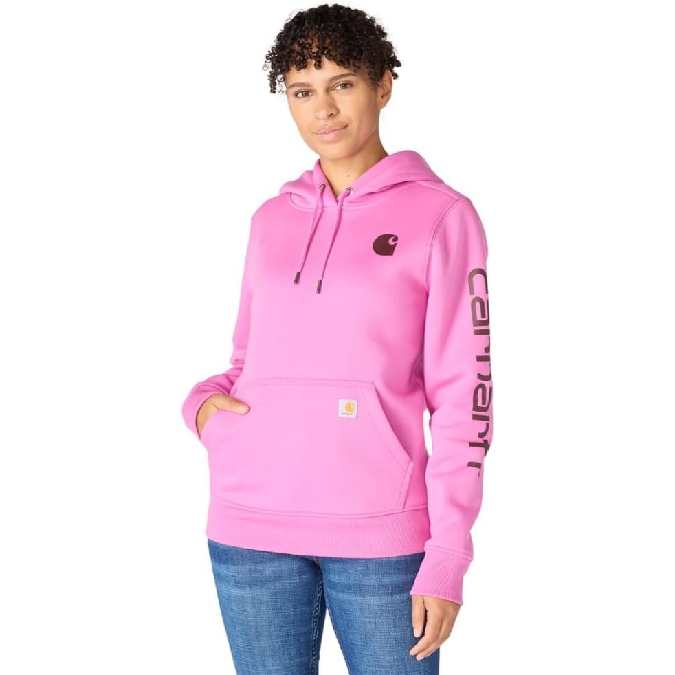 image:imageCarhartt Womens Iconic Clarksburg Logo SweatshirtElectric Fuchsia
