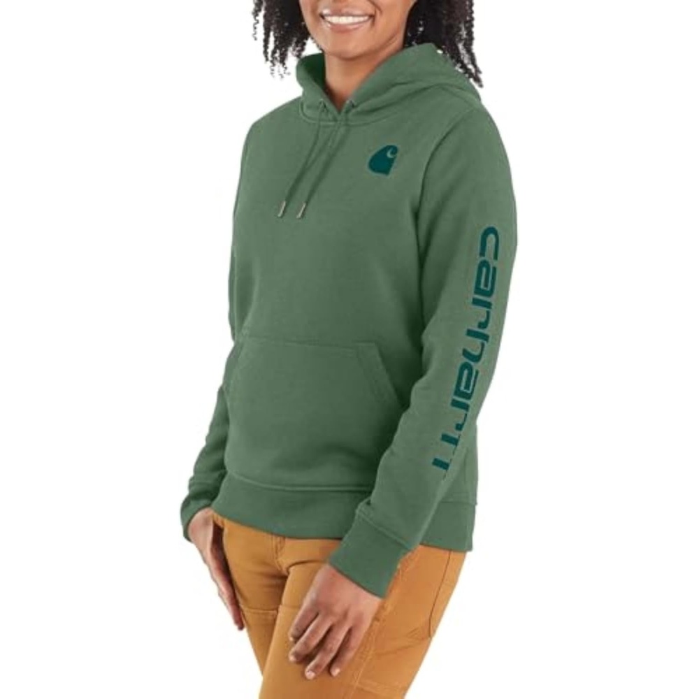 image:imageCarhartt Womens Iconic Clarksburg Logo SweatshirtFrosted Balsam
