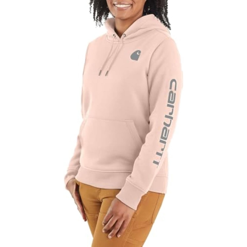 image:imageCarhartt Womens Iconic Clarksburg Logo SweatshirtGeorgia Peach