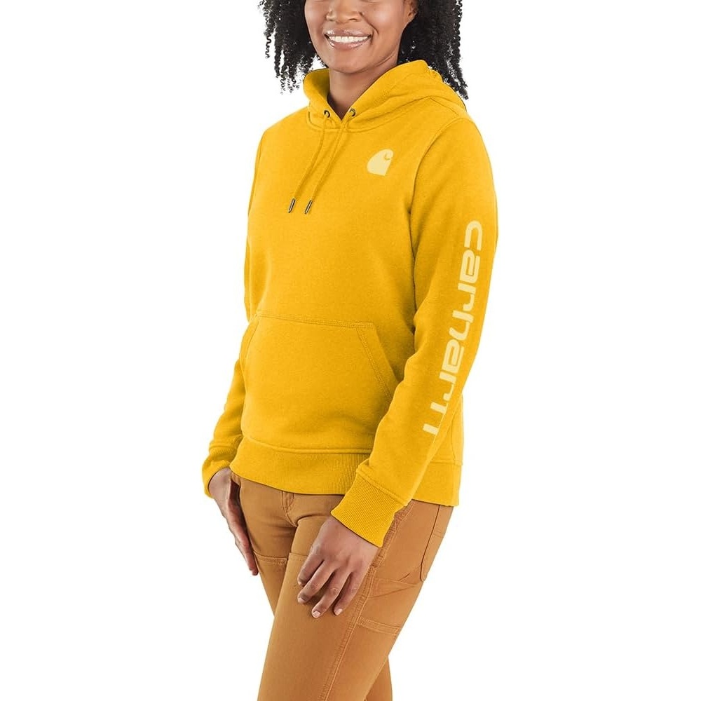 image:imageCarhartt Womens Iconic Clarksburg Logo SweatshirtHoneycomb Heather