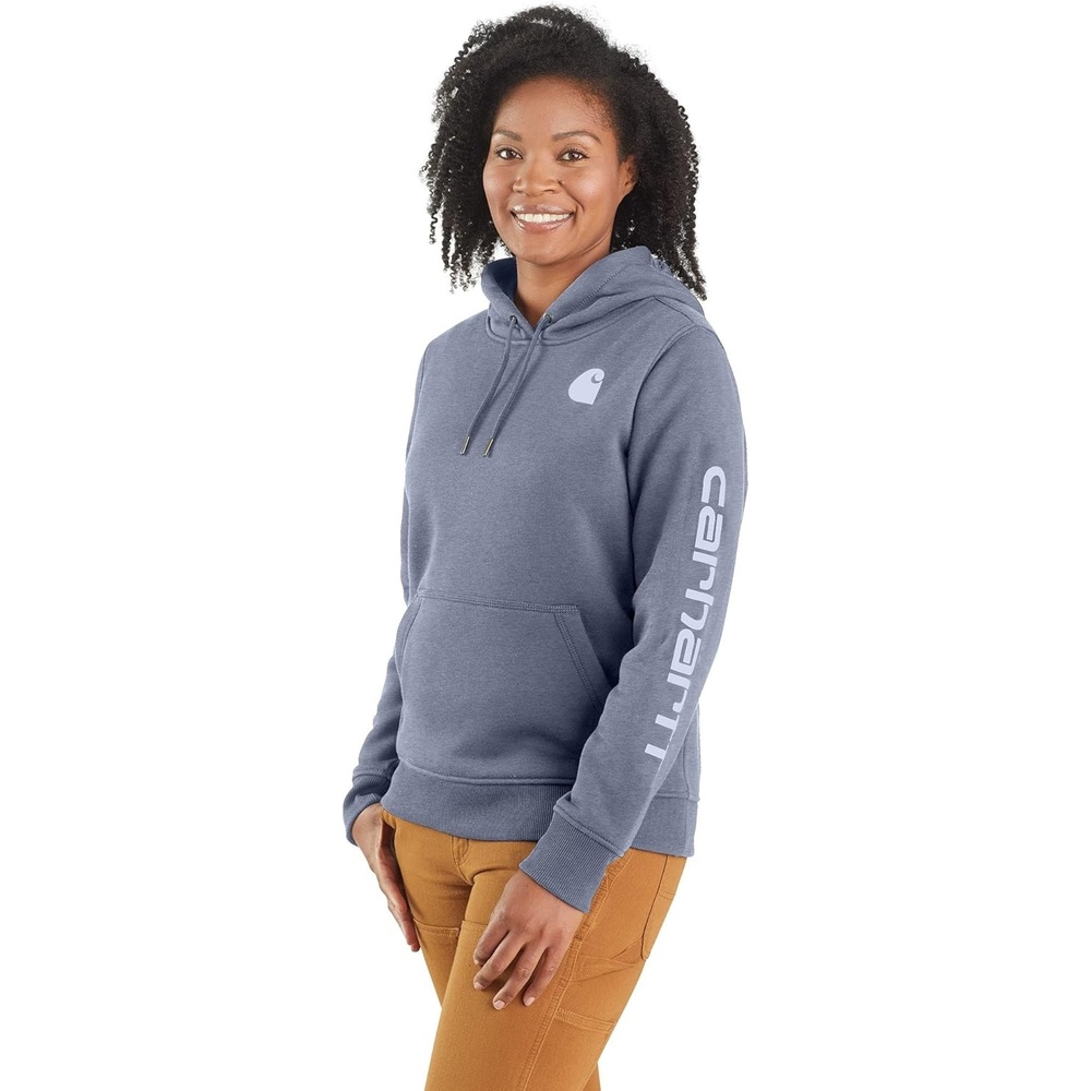 image:imageCarhartt Womens Iconic Clarksburg Logo SweatshirtWisteria Heather