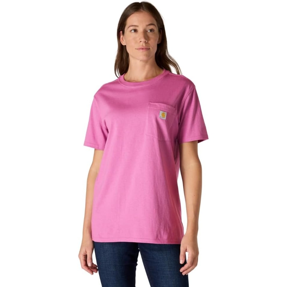 image:imageCarhartt Womens Iconic WK87 Pocket TShirtElectric Fuchsia
