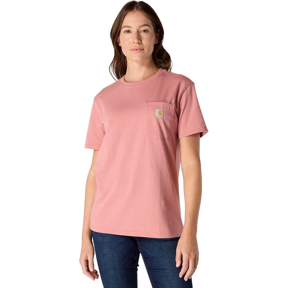 image:imageCarhartt Womens Iconic WK87 Pocket TShirtRose Tint Heather