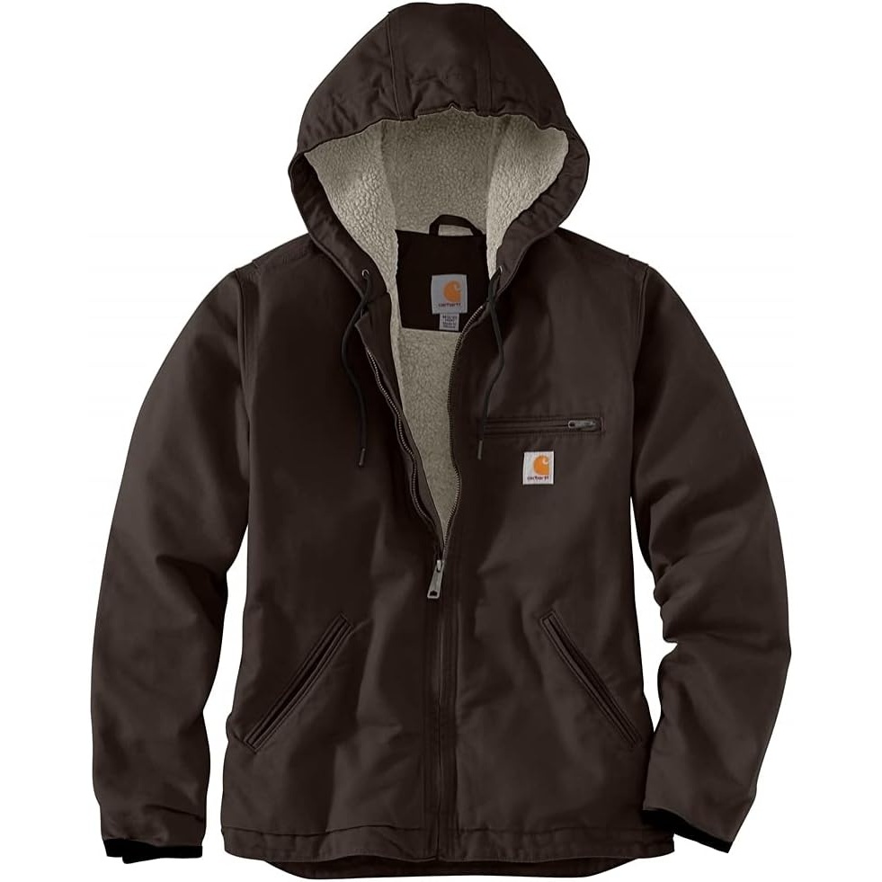 image:imageCarhartt Womens Iconic Washed Duck Sierra JacketDark Brown