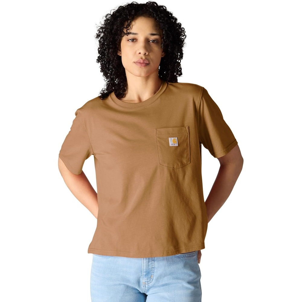 image:imageCarhartt Womens Tencel Fiber Series Loose TShirtCarhartt Brown