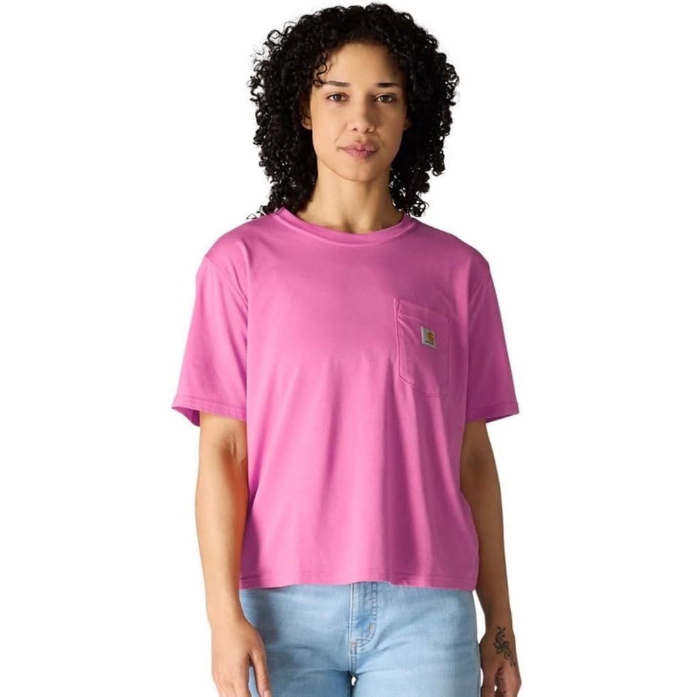 image:imageCarhartt Womens Tencel Fiber Series Loose TShirtElectric Fuchsia