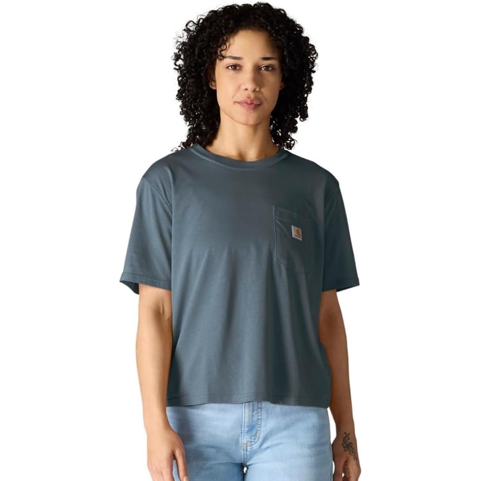 image:imageCarhartt Womens Tencel Fiber Series Loose TShirtIron Blue