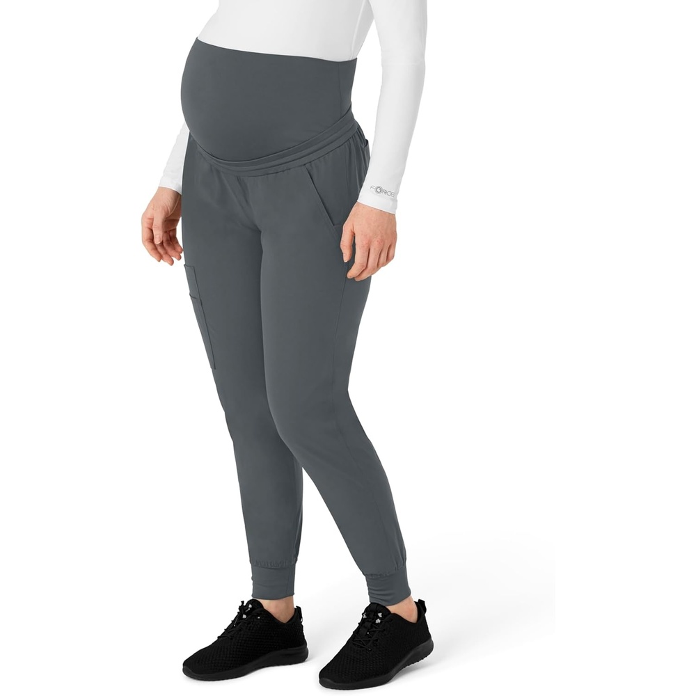 image:imageForce Essentials Womens Maternity Jogger Scrub PantPewter