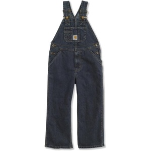 Carhartt Boys’ Duck Bib Quilt Lined Overall(Worn in Blue)