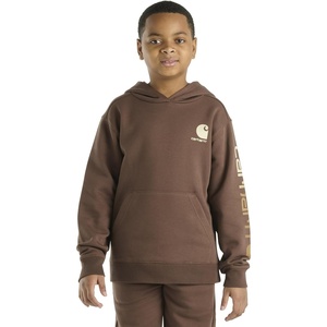 Carhartt Boys’ Pullover Hooded Sweatshirt(Chestnut)