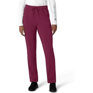 Carhartt Force Cross-Flex Women’s Straight Leg Cargo Scrub Pant(Wine)