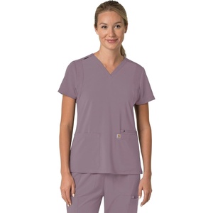 Carhartt Force Essentials Unisex V-Neck 6-Pocket Scrub Top(Lavender Mist)