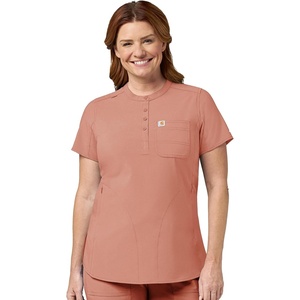 Carhartt Force Essentials Unisex V-Neck 6-Pocket Scrub Top(Mauve)