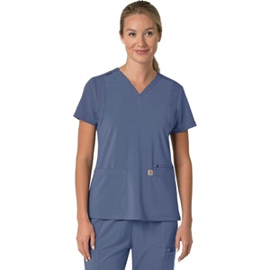 Carhartt Force Essentials Unisex V-Neck 6-Pocket Scrub Top(Riverside)