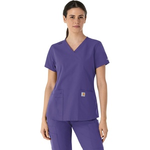 Carhartt Force Essentials Women’s V-Neck Scrub Top(Grape)