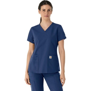 Carhartt Force Essentials Women’s V-Neck Scrub Top(Navy)