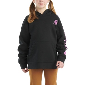 Carhartt Girls’ Hooded Sweatshirt(Caviar Black)