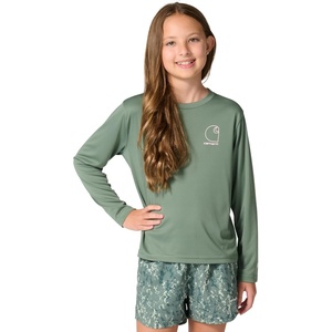 Carhartt Girls’ Long Sleeve Force Sun Defender T-Shirt(Laurel Wreath)