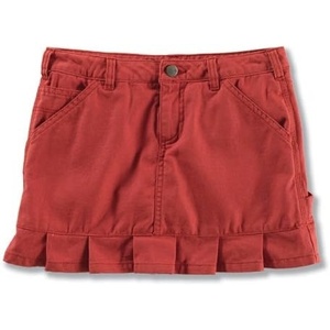 Carhartt Girls’ Washed Duck Dungaree Skort(Dark Red)