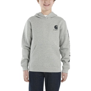 Carhartt Kid’s CA6272 Long-Sleeve Graphic Sweatshirt – Boys(Grey Heather)