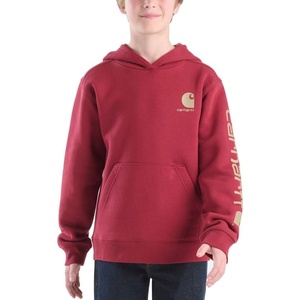 Carhartt Kid’s CA6272 Long-Sleeve Graphic Sweatshirt – Boys(Tibetian Red)
