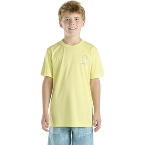 Carhartt Kid’s CA6696 Short-Sleeve Force® Sun Defender T-Shirt – Boys(Bright Green)