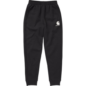 Carhartt Kid’s CK9450 Fleece Logo Sweatpant – Girls(Caviar Black)