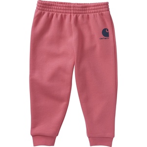 Carhartt Kid’s CK9450 Fleece Logo Sweatpant – Girls(Pink Lemonade)